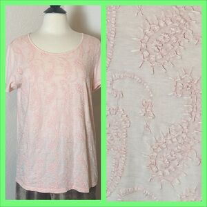 Coldwater Creek embroidery embellished T-shirt